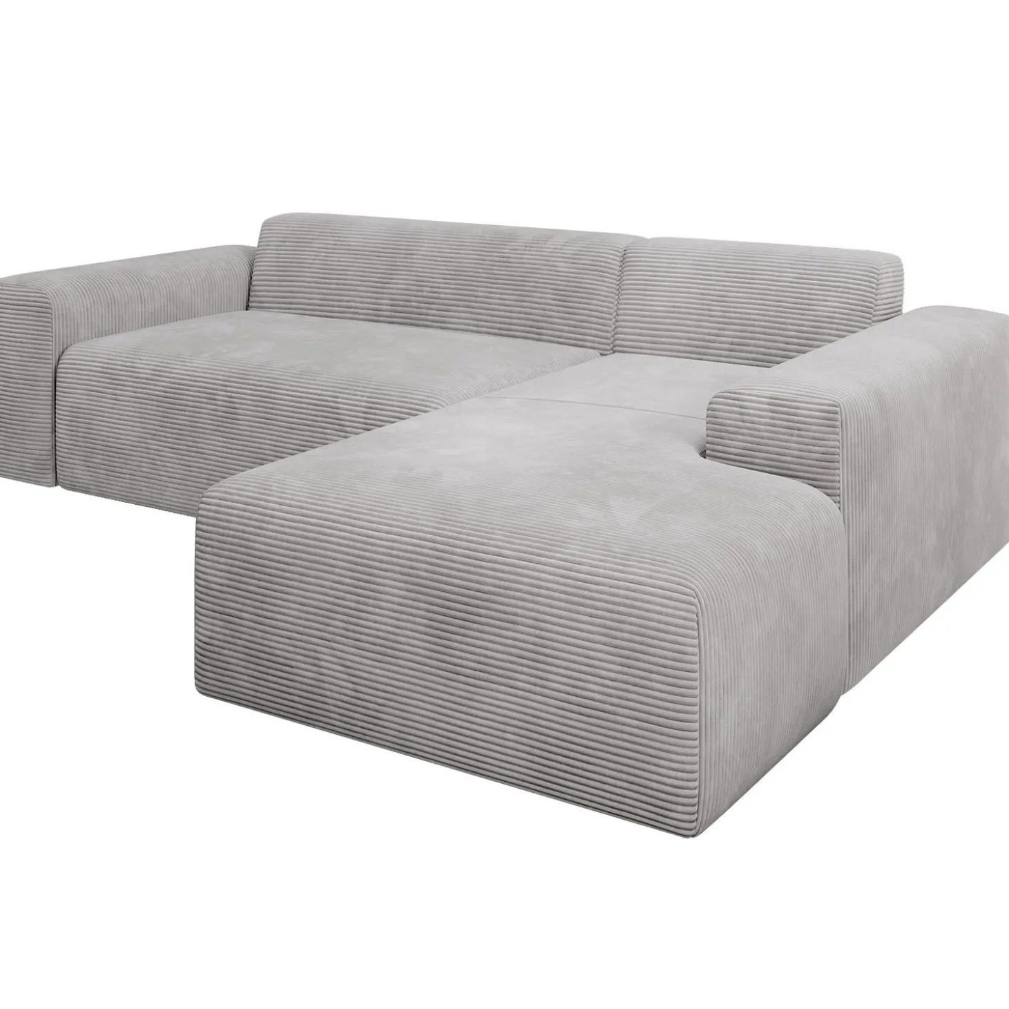 Sofa in L-Form Vals Gemütliche Couch in Cord-Optik