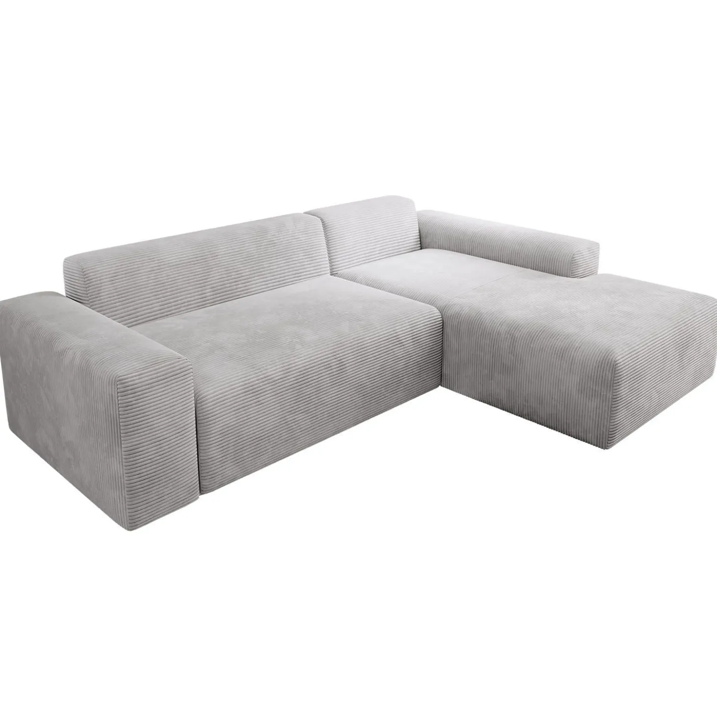 Sofa in L-Form Vals Gemütliche Couch in Cord-Optik