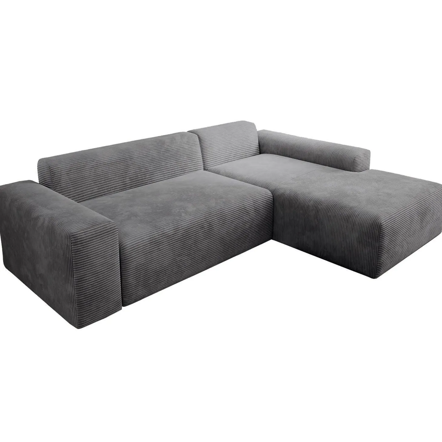 Sofa in L-Form Vals Gemütliche Couch in Cord-Optik