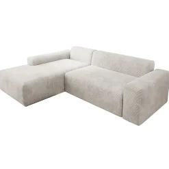 Sofa in L-Form Vals Gemütliche Couch in Cord-Optik