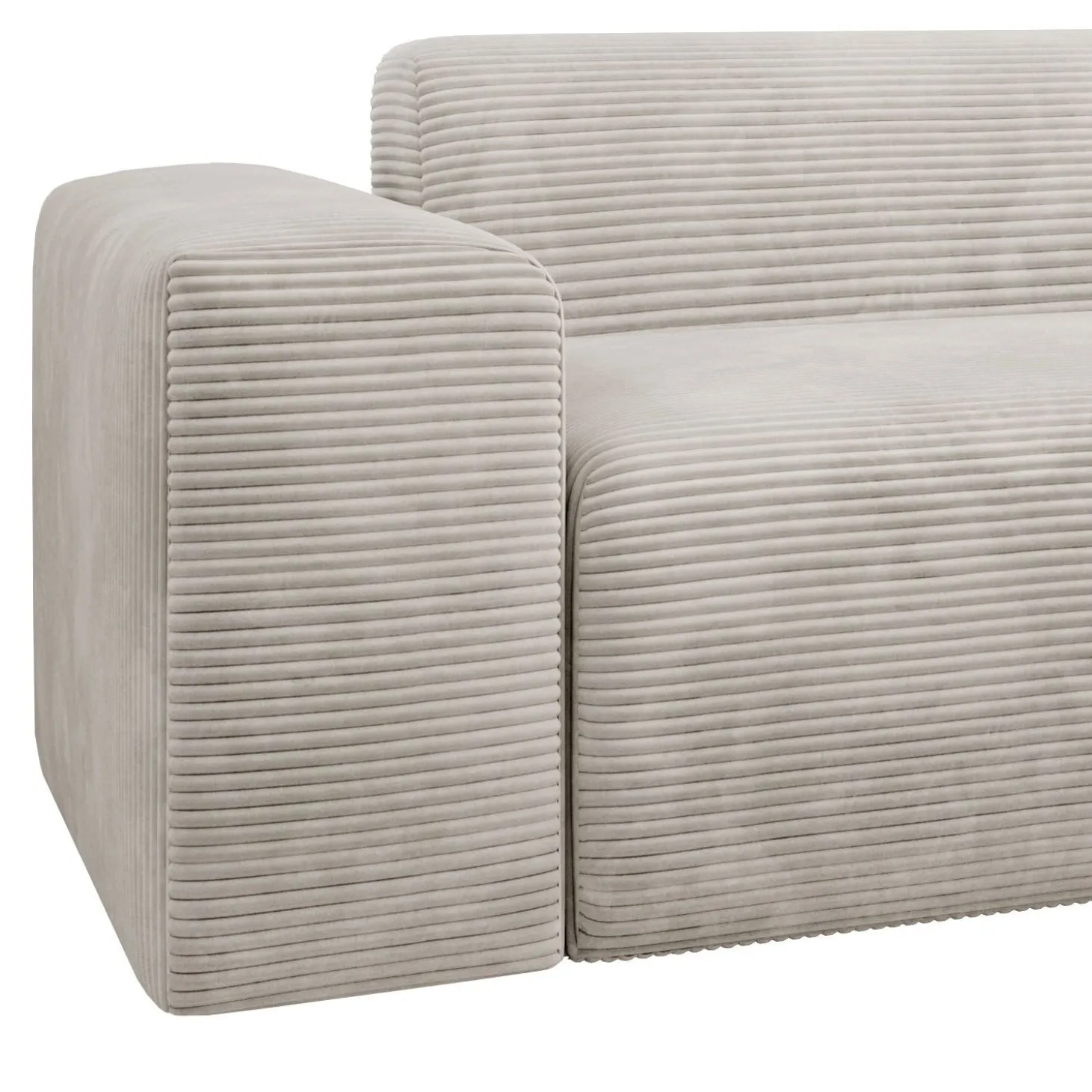 Sofa in L-Form Vals Gemütliche Couch in Cord-Optik
