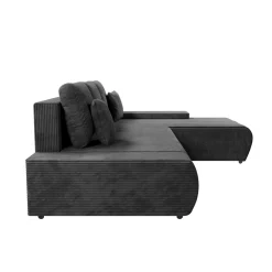 Sofa Iseo mit Schlaffunktion Trendige & bequeme Couch mit Cord-ähnlichem Stoff