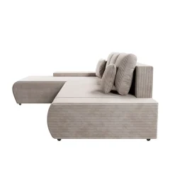 Sofa Iseo mit Schlaffunktion Trendige & bequeme Couch mit Cord-ähnlichem Stoff