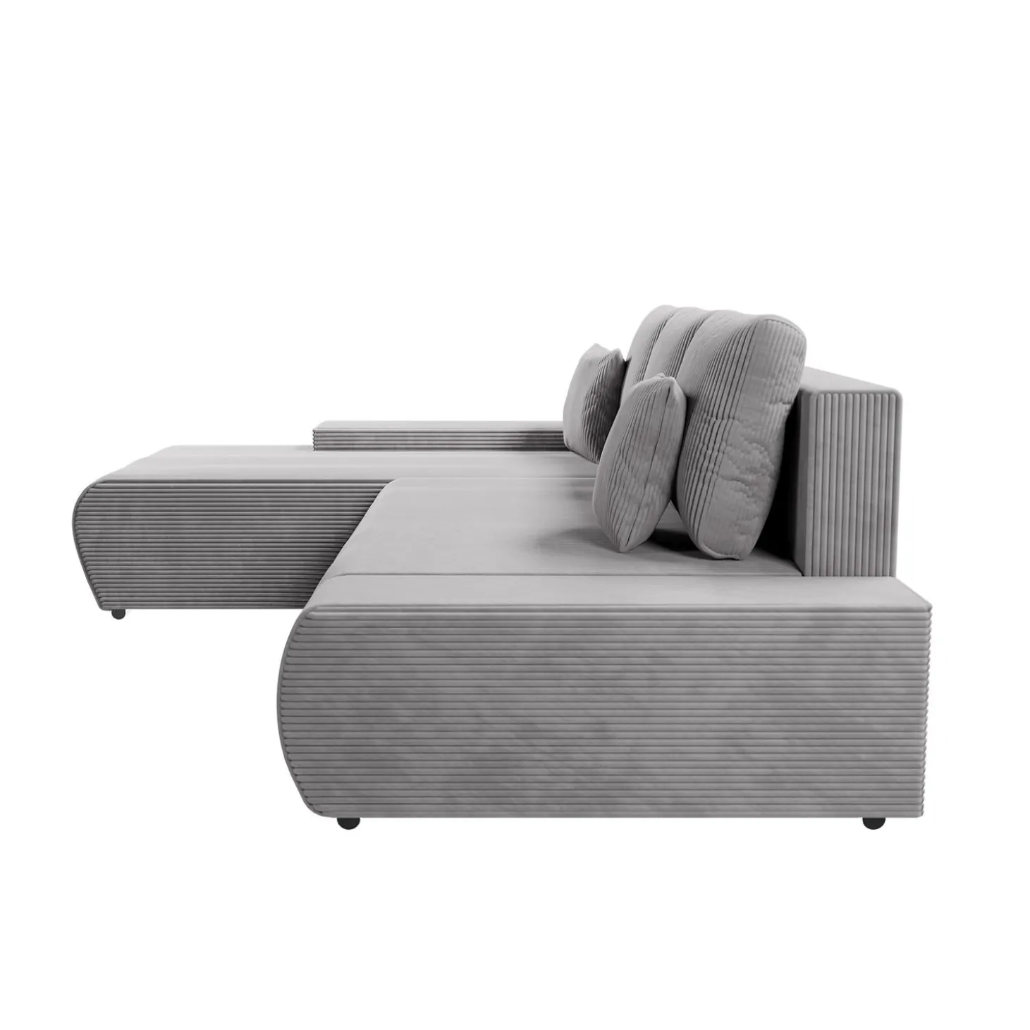 Sofa Iseo mit Schlaffunktion Trendige & bequeme Couch mit Cord-ähnlichem Stoff