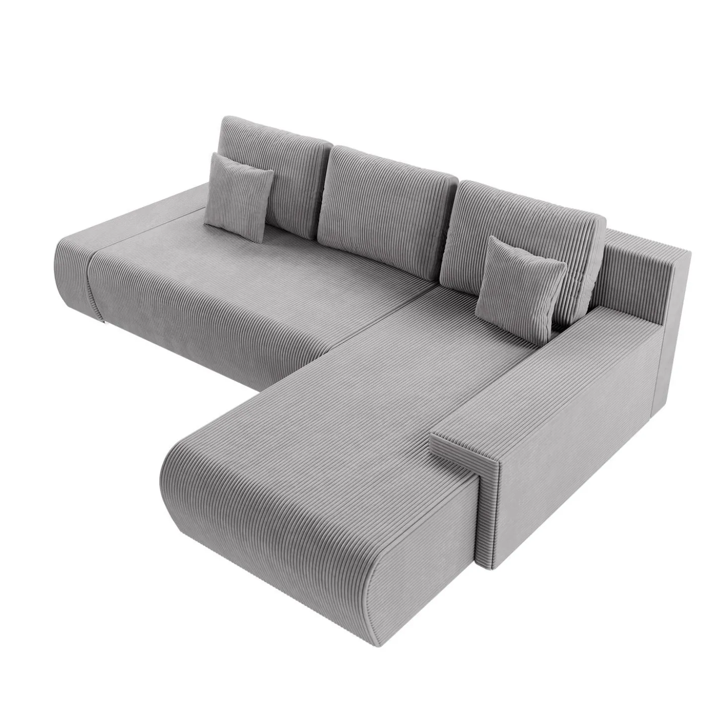Sofa Iseo mit Schlaffunktion Trendige & bequeme Couch mit Cord-ähnlichem Stoff