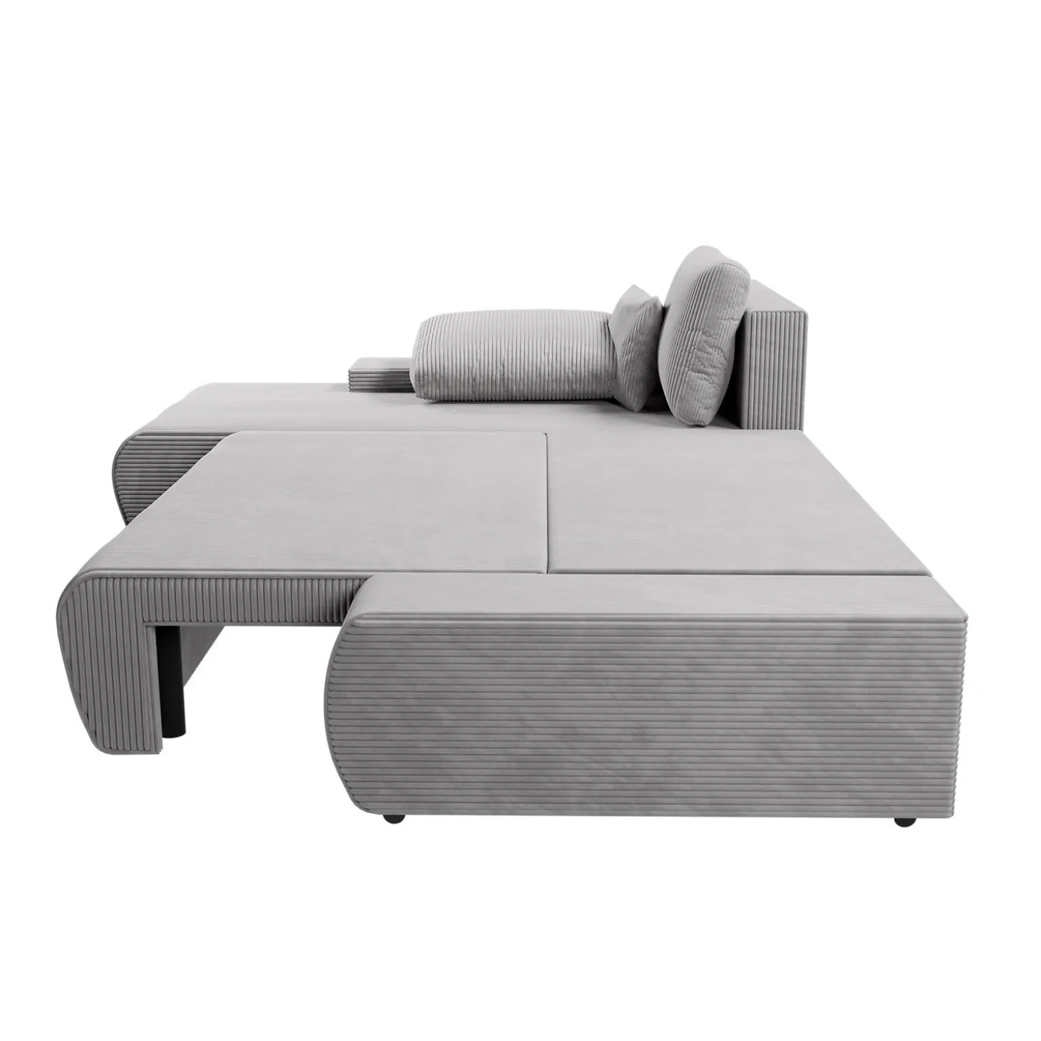 Sofa Iseo mit Schlaffunktion Trendige & bequeme Couch mit Cord-ähnlichem Stoff