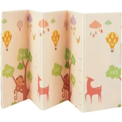 Spielmatte 180 x 200 cm mit diversen Tiermotiven Krabbelmatte für Babys & Kleinkinder - extra weich & pflegeleicht