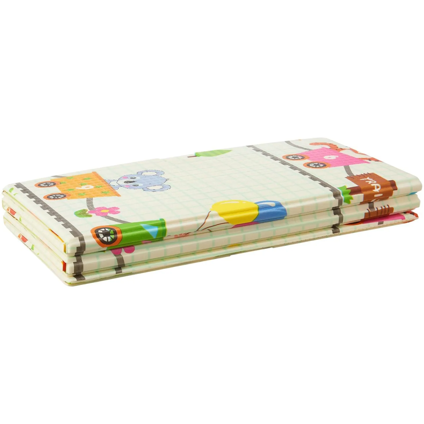 Spielmatte 180 x 200 cm mit diversen Tiermotiven Krabbelmatte für Babys & Kleinkinder - extra weich & pflegeleicht