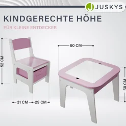 Spieltisch mit zwei Stühlen Milou Kinderspieltisch mit Stauraum & Schubfächern