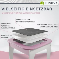Spieltisch mit zwei Stühlen Milou Kinderspieltisch mit Stauraum & Schubfächern