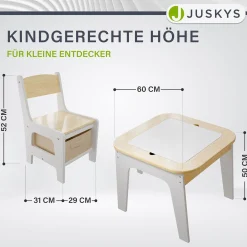 Spieltisch mit zwei Stühlen Milou Kinderspieltisch mit Stauraum & Schubfächern