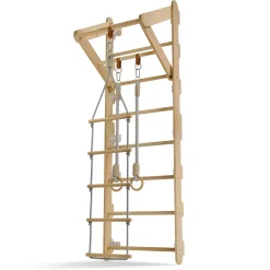 Sprossenwand für Kinder Indoor Kletterwand mit Strickleiter und Turnringen