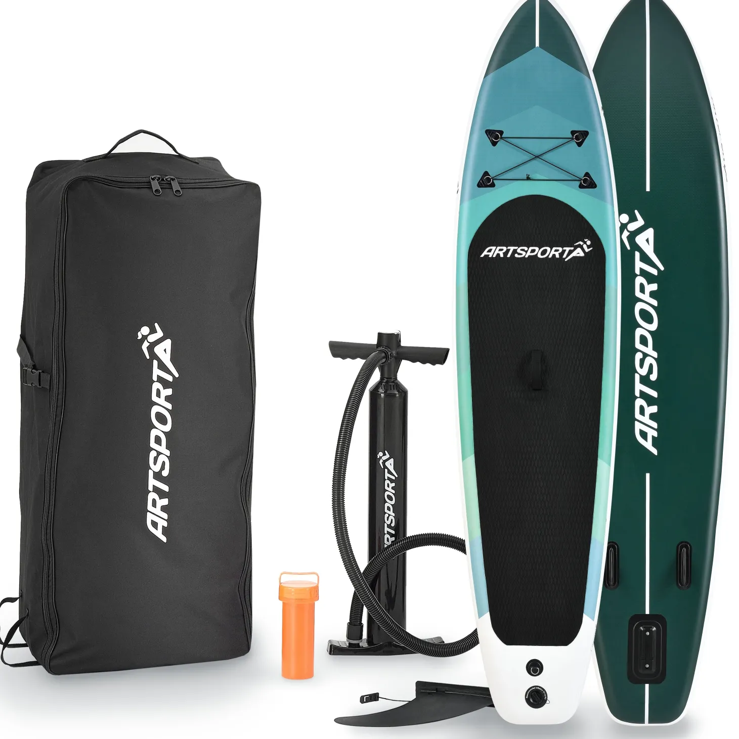 Stand Up Paddling Board - Komplett Set Aufblasbares SUP mit Paddel, Tasche, Leine & Zubehör