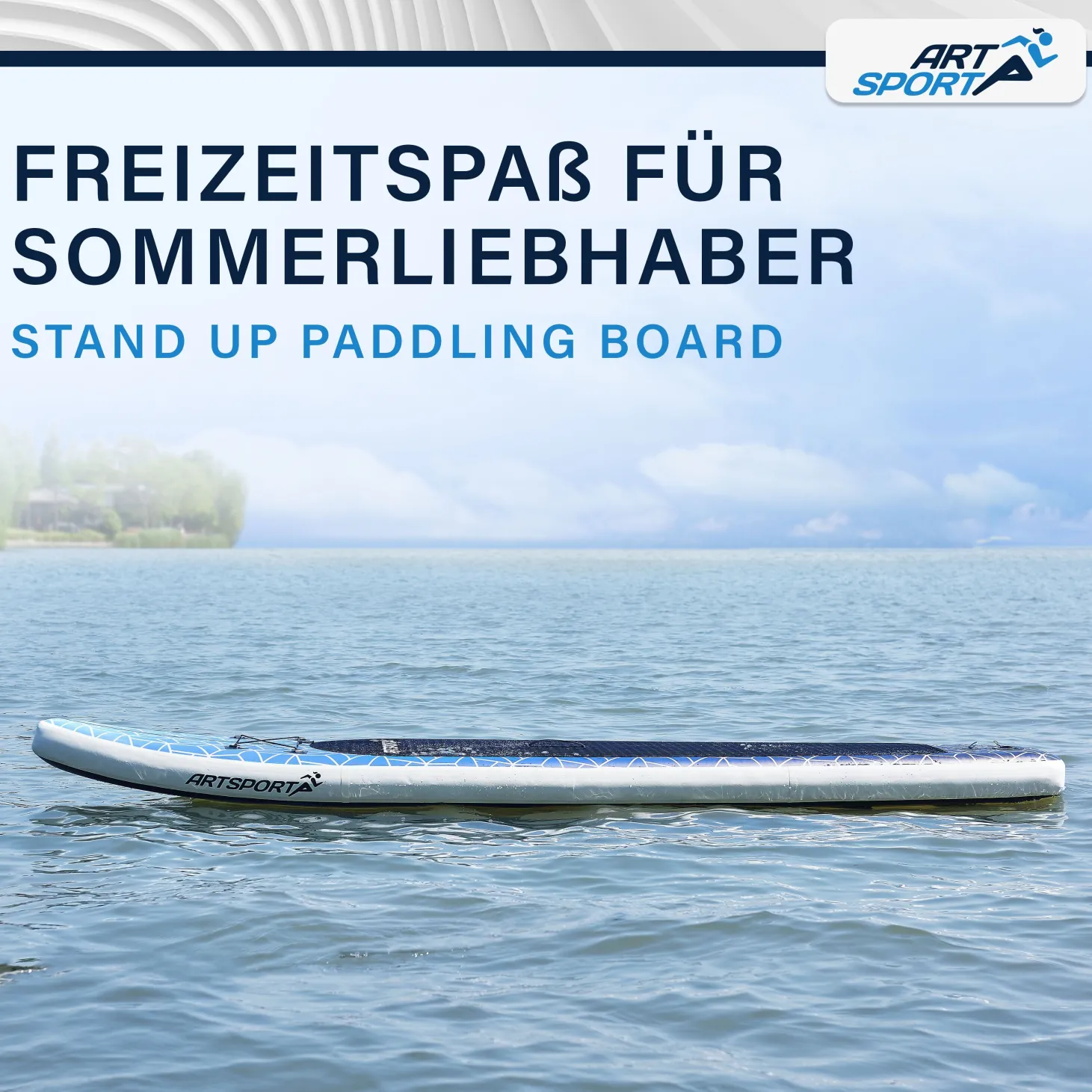 Stand Up Paddling Board - Komplett Set Aufblasbares SUP mit Paddel, Tasche, Leine & Zubehör