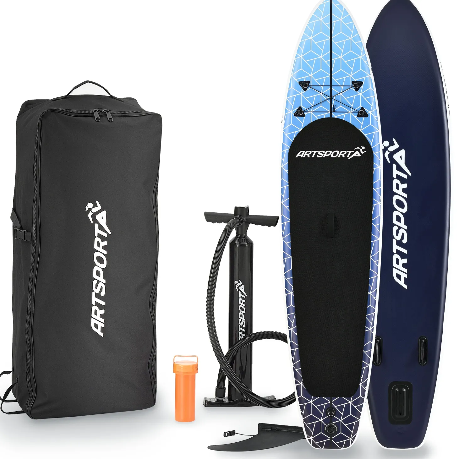 Stand Up Paddling Board - Komplett Set Aufblasbares SUP mit Paddel, Tasche, Leine & Zubehör
