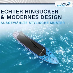 Stand Up Paddling Board - Komplett Set Aufblasbares SUP mit Paddel, Tasche, Leine & Zubehör