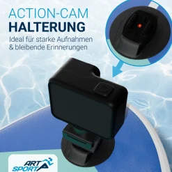 Stand Up Paddling Board mit Kajaksitz Aufblasbares SUP mit integrierter Action-Cam-Halterung