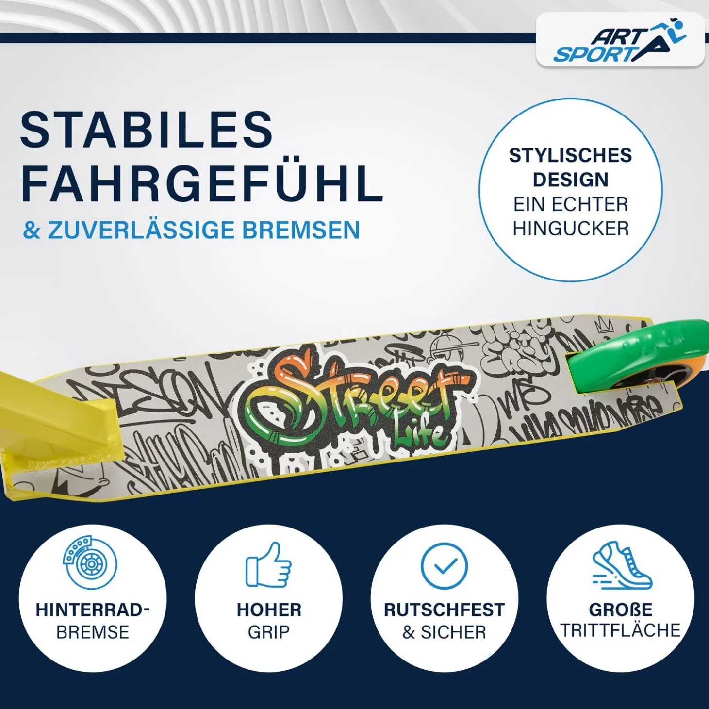 Stunt Scooter für Kinder Stunt Roller mit 360° Lenker & 100 mm Rollen