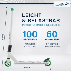 Stunt Scooter für Kinder Stunt Roller mit 360° Lenker & 100 mm Rollen
