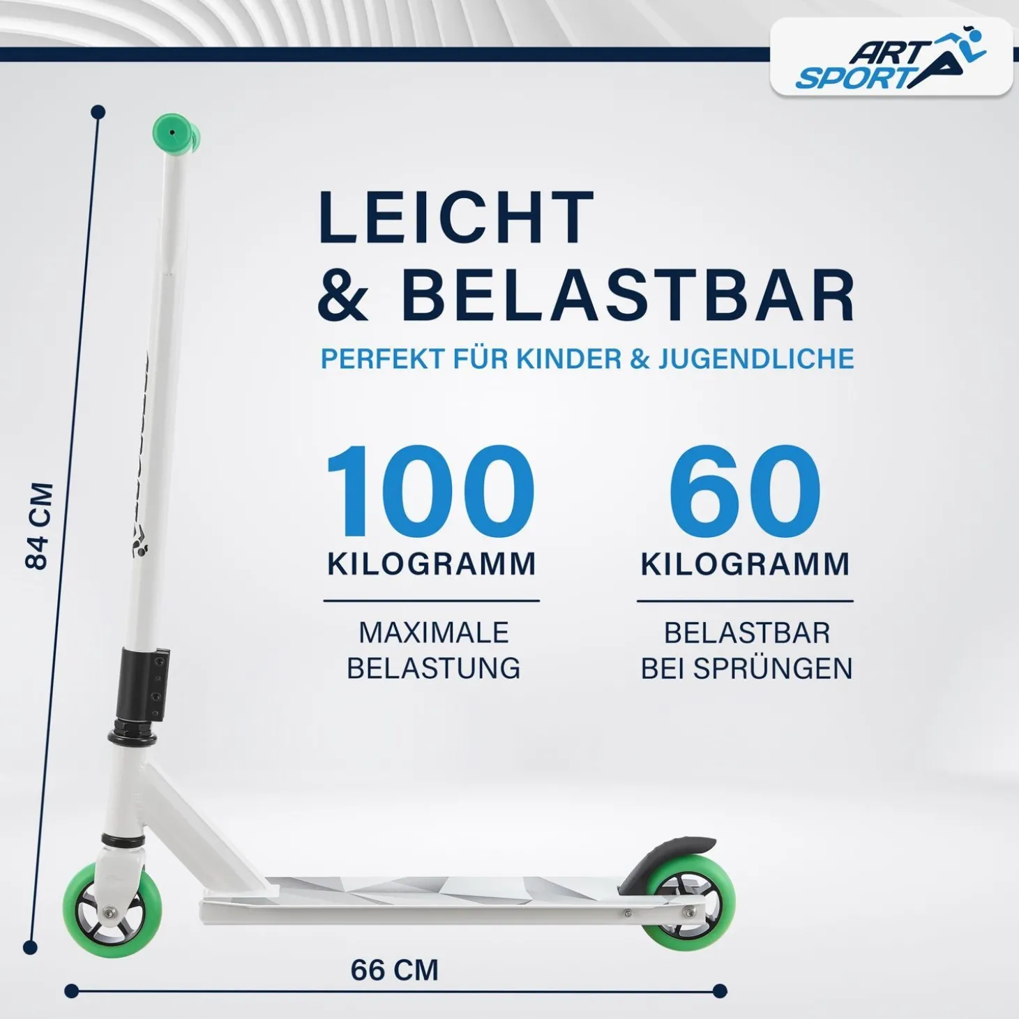 Stunt Scooter für Kinder Stunt Roller mit 360° Lenker & 100 mm Rollen