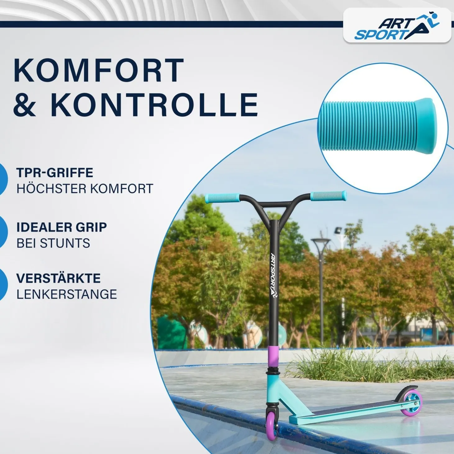 Stunt Scooter für Kinder Stunt Roller mit 360° Lenker & 100 mm Rollen