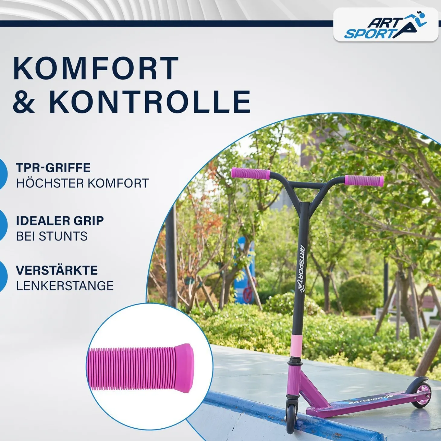 Stunt Scooter für Kinder Stunt Roller mit 360° Lenker & 100 mm Rollen