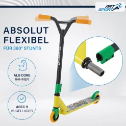 Stunt Scooter für Kinder Stunt Roller mit 360° Lenker & 100 mm Rollen