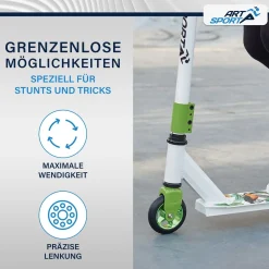 Stunt Scooter für Kinder Stunt Roller mit 360° Lenker & 100 mm Rollen