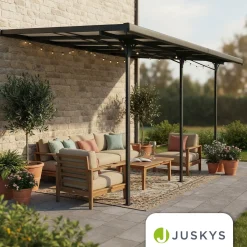 Terrassenüberdachung Borneo Aluminium Terrassendach als Regen- & Sonnenschutz