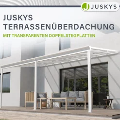 Terrassenüberdachung Borneo Aluminium Terrassendach als Regen- & Sonnenschutz
