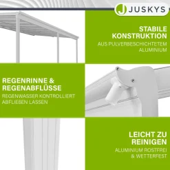 Terrassenüberdachung Borneo Aluminium Terrassendach als Regen- & Sonnenschutz