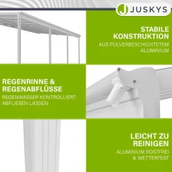 Terrassenüberdachung Borneo Aluminium Terrassendach als Regen- & Sonnenschutz