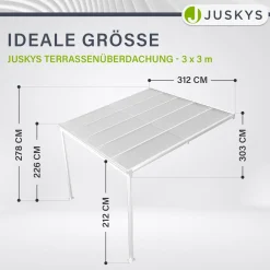 Terrassenüberdachung Borneo Aluminium Terrassendach als Regen- & Sonnenschutz