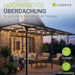 Terrassenüberdachung Borneo Aluminium Terrassendach als Regen- & Sonnenschutz