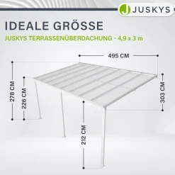 Terrassenüberdachung Borneo Aluminium Terrassendach als Regen- & Sonnenschutz