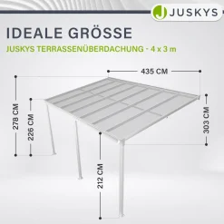 Terrassenüberdachung Borneo Aluminium Terrassendach als Regen- & Sonnenschutz