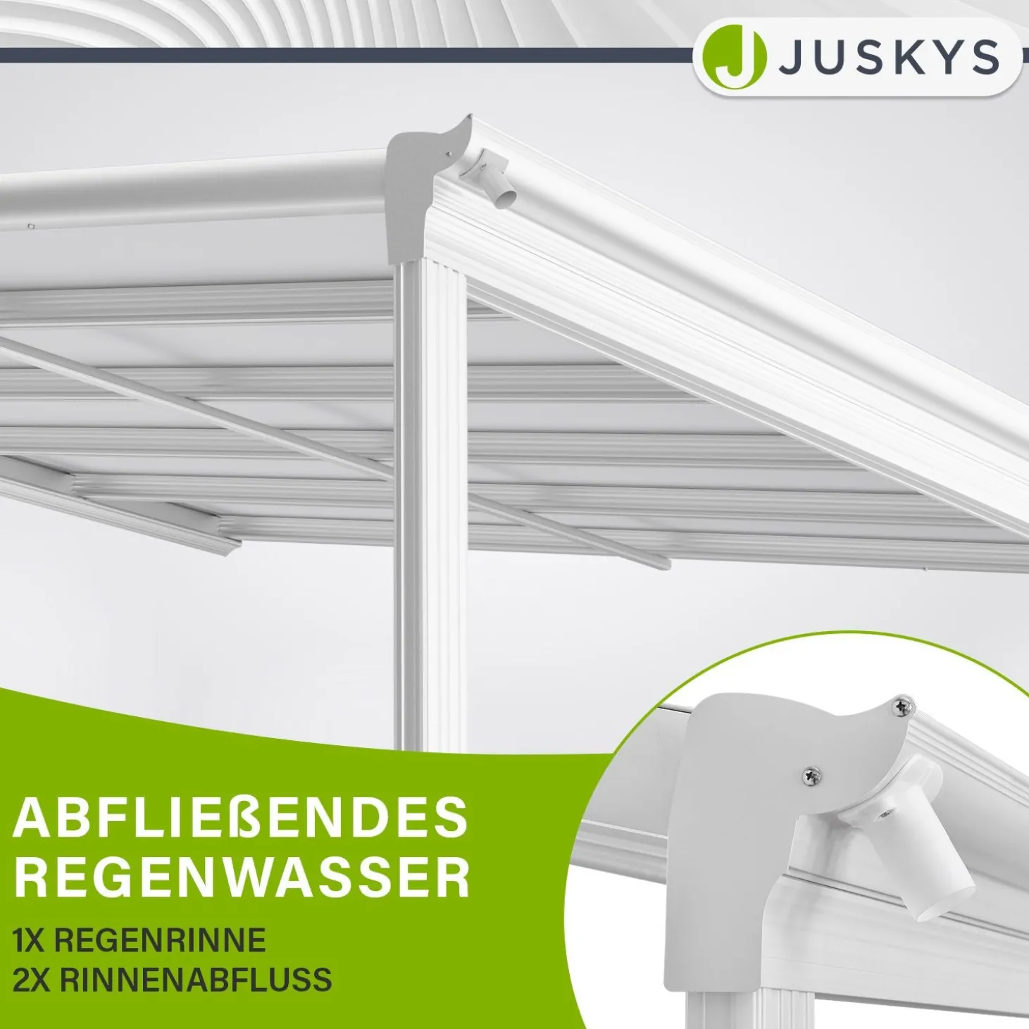 Terrassenüberdachung Borneo Aluminium Terrassendach als Regen- & Sonnenschutz