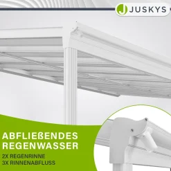Terrassenüberdachung Borneo Aluminium Terrassendach als Regen- & Sonnenschutz
