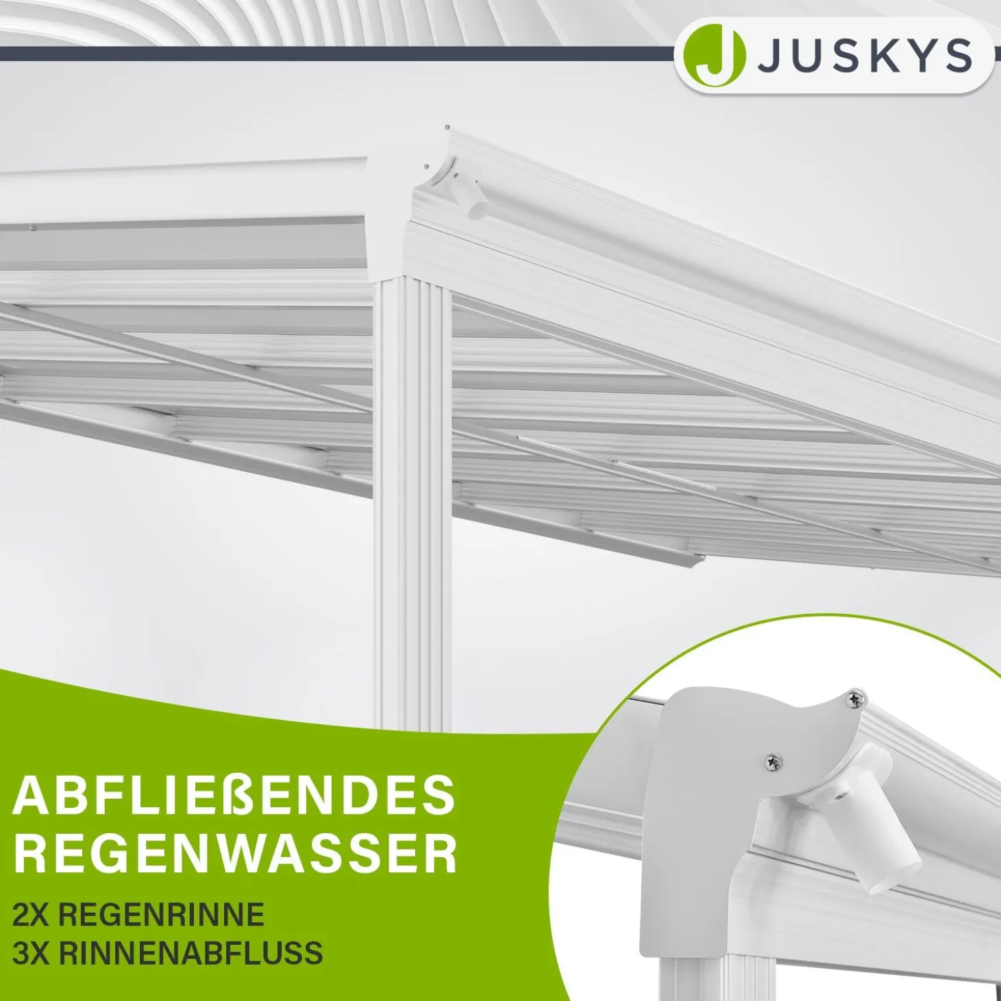 Terrassenüberdachung Borneo Aluminium Terrassendach als Regen- & Sonnenschutz