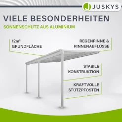 Terrassenüberdachung Borneo Aluminium Terrassendach als Regen- & Sonnenschutz