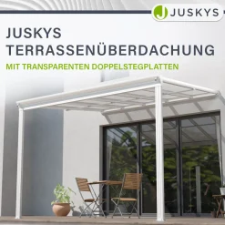 Terrassenüberdachung Borneo Aluminium Terrassendach als Regen- & Sonnenschutz