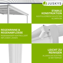 Terrassenüberdachung Borneo Aluminium Terrassendach als Regen- & Sonnenschutz