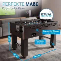 Tischkicker Wuzzler Tischfußball Kicker mit Getränkehalter für unschlagbaren Spielspaß