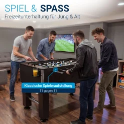 Tischkicker Wuzzler Tischfußball Kicker mit Getränkehalter für unschlagbaren Spielspaß