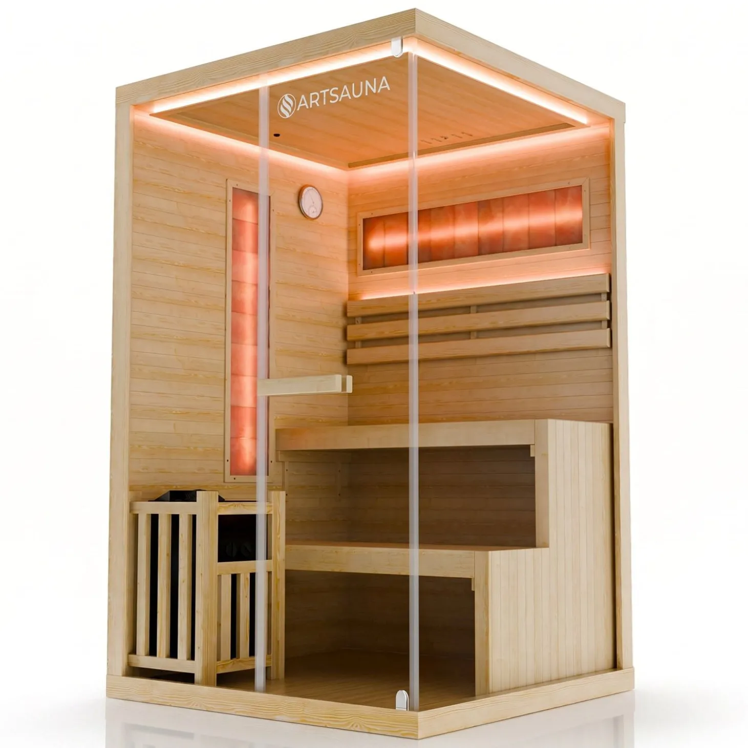 Traditionelle Sauna Vantaa - Natur ↕ 200cm ⚟ 3,5 - 8 kW Saunaofen 유 2 - 6 Personen