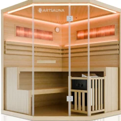 Traditionelle Sauna Vantaa - Natur ↕ 200cm ⚟ 3,5 - 8 kW Saunaofen 유 2 - 6 Personen
