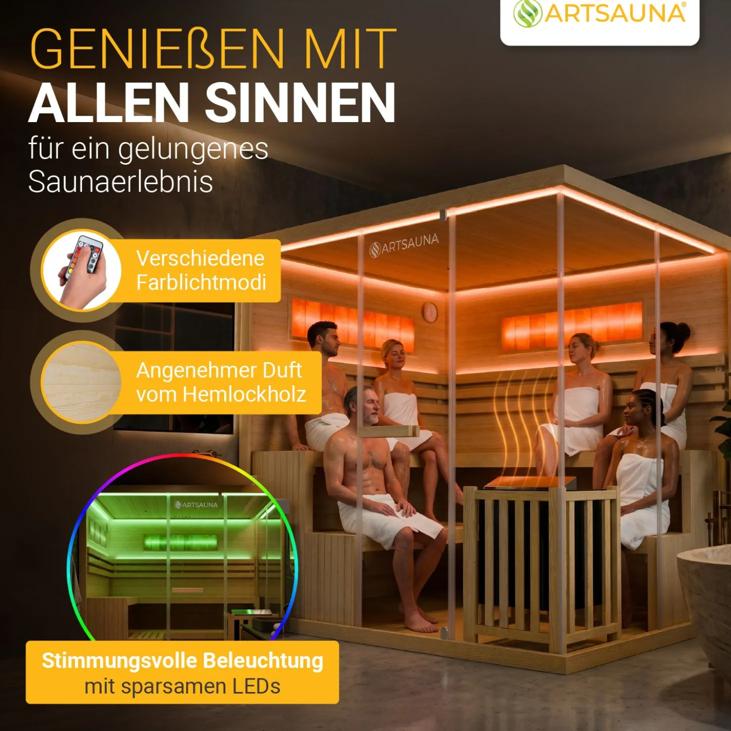 Traditionelle Sauna Vantaa - Natur ↕ 200cm ⚟ 3,5 - 8 kW Saunaofen 유 2 - 6 Personen