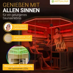 Traditionelle Sauna Vantaa - Natur ↕ 200cm ⚟ 3,5 - 8 kW Saunaofen 유 2 - 6 Personen