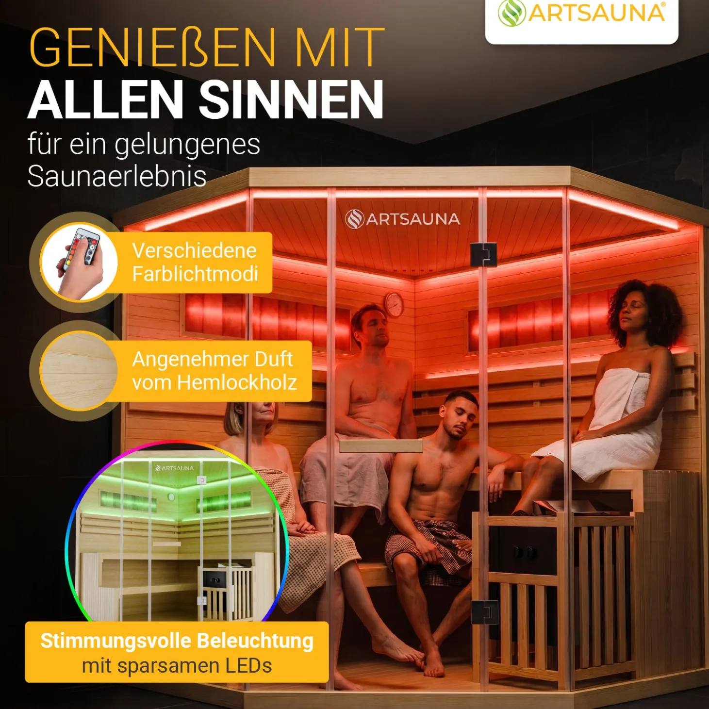 Traditionelle Sauna Vantaa - Natur ↕ 200cm ⚟ 3,5 - 8 kW Saunaofen 유 2 - 6 Personen