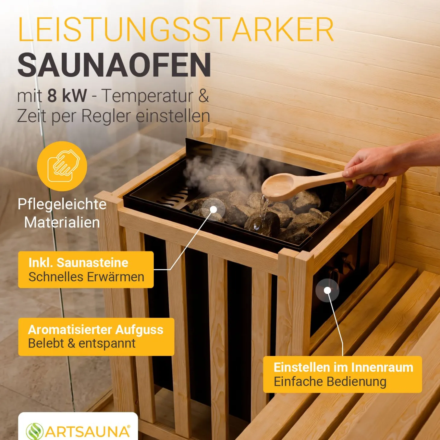 Traditionelle Sauna Vantaa - Schwarz ↕ 200cm ⚟ 3,5 - 8 kW Saunaofen 유 2 - 6 Personen